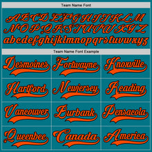 Load image into Gallery viewer, Custom Teal Orange-Black Hockey Jersey