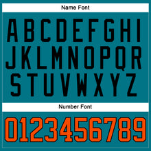 Load image into Gallery viewer, Custom Teal Orange-Black Hockey Jersey