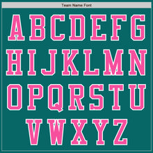 Load image into Gallery viewer, Custom Teal Pink-White Authentic Baseball Jersey