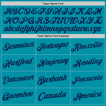 Load image into Gallery viewer, Custom Teal Navy Authentic Throwback Basketball Jersey