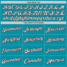 Load image into Gallery viewer, Custom Teal White-Black Authentic Throwback Basketball Jersey