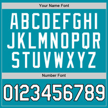 Load image into Gallery viewer, Custom Teal White-Black Authentic Throwback Basketball Jersey