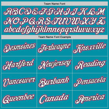 Load image into Gallery viewer, Custom Teal Pink-Black Authentic Throwback Basketball Jersey