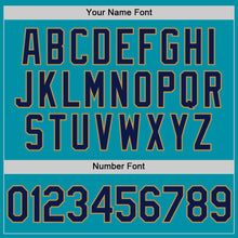 Load image into Gallery viewer, Custom Teal Navy-Old Gold Authentic Throwback Basketball Jersey