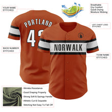 Load image into Gallery viewer, Custom Texas Orange White-Black Authentic Baseball Jersey