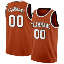 Load image into Gallery viewer, Custom Texas Orange White-Black Authentic Basketball Jersey
