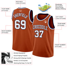 Load image into Gallery viewer, Custom Texas Orange White-Navy Authentic Basketball Jersey