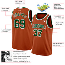 Load image into Gallery viewer, Custom Texas Orange Green-White Authentic Basketball Jersey