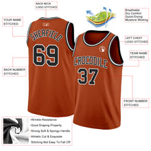 Load image into Gallery viewer, Custom Texas Orange Black-White Authentic Basketball Jersey