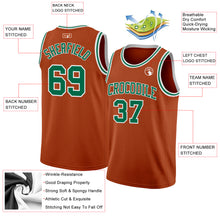 Load image into Gallery viewer, Custom Texas Orange Kelly Green-White Authentic Basketball Jersey