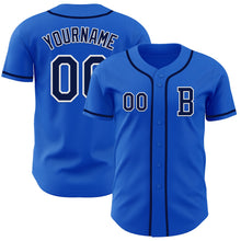 Load image into Gallery viewer, Custom Thunder Blue Navy-White Authentic Baseball Jersey