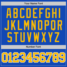 Load image into Gallery viewer, Custom Thunder Blue Gold-White Authentic Basketball Jersey