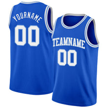 Load image into Gallery viewer, Custom Thunder Blue White-Light Blue Authentic Basketball Jersey