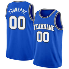 Load image into Gallery viewer, Custom Thunder Blue White Gray-Black Authentic Basketball Jersey
