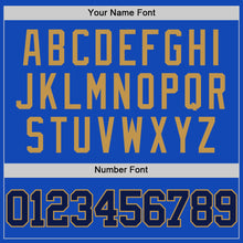 Load image into Gallery viewer, Custom Thunder Blue Navy-Old Gold Authentic Basketball Jersey