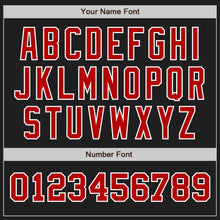 Load image into Gallery viewer, Custom Black Red-White Authentic Two Tone Baseball Jersey