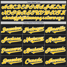 Load image into Gallery viewer, Custom Black Gold-White Authentic Two Tone Baseball Jersey
