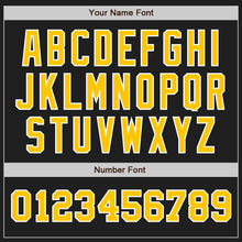 Load image into Gallery viewer, Custom Black Gold-White Authentic Two Tone Baseball Jersey