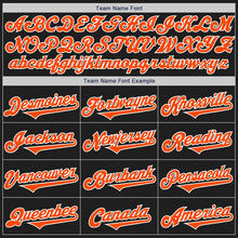 Load image into Gallery viewer, Custom Black Orange-White Authentic Two Tone Baseball Jersey