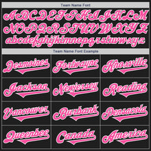 Load image into Gallery viewer, Custom Black Pink-White Authentic Two Tone Baseball Jersey
