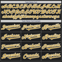 Load image into Gallery viewer, Custom Black Old Gold-White Authentic Two Tone Baseball Jersey
