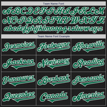 Load image into Gallery viewer, Custom Black Kelly Green-White Authentic Two Tone Baseball Jersey