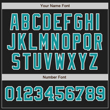 Load image into Gallery viewer, Custom Black Teal-White Authentic Two Tone Baseball Jersey