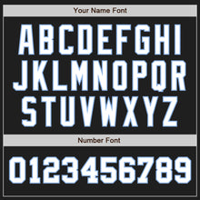 Load image into Gallery viewer, Custom Black White-Light Blue Authentic Two Tone Baseball Jersey