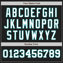 Load image into Gallery viewer, Custom Black White-Teal Authentic Two Tone Baseball Jersey