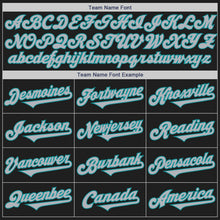 Load image into Gallery viewer, Custom Black Gray-Teal Authentic Two Tone Baseball Jersey