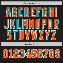 Load image into Gallery viewer, Custom Black Orange-Teal Authentic Two Tone Baseball Jersey