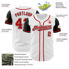 Load image into Gallery viewer, Custom White Red-Black Authentic Two Tone Baseball Jersey