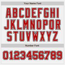 Load image into Gallery viewer, Custom White Red-Black Authentic Two Tone Baseball Jersey