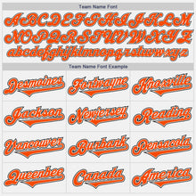 Load image into Gallery viewer, Custom White Orange-Black Authentic Two Tone Baseball Jersey