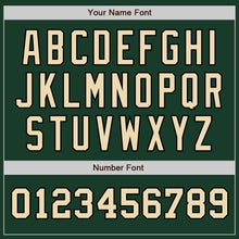 Load image into Gallery viewer, Custom Green Cream-Black Authentic Two Tone Baseball Jersey