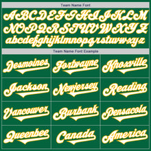 Load image into Gallery viewer, Custom Kelly Green White-Gold Authentic Two Tone Baseball Jersey