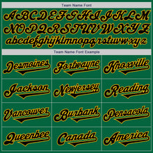 Load image into Gallery viewer, Custom Kelly Green Black-Gold Authentic Two Tone Baseball Jersey