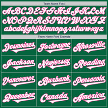 Load image into Gallery viewer, Custom Kelly Green White-Pink Authentic Two Tone Baseball Jersey