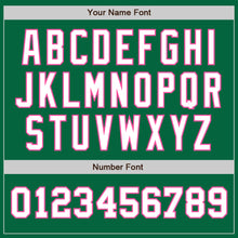 Load image into Gallery viewer, Custom Kelly Green White-Pink Authentic Two Tone Baseball Jersey