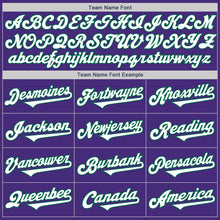 Load image into Gallery viewer, Custom Purple White-Kelly Green Authentic Two Tone Baseball Jersey