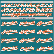 Load image into Gallery viewer, Custom Teal White-Orange Authentic Two Tone Baseball Jersey