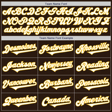 Load image into Gallery viewer, Custom Brown White-Gold Authentic Two Tone Baseball Jersey