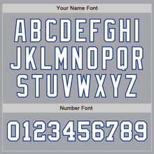 Load image into Gallery viewer, Custom Gray White-Royal Authentic Two Tone Baseball Jersey