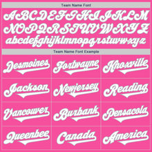 Load image into Gallery viewer, Custom Pink White-Gray Authentic Two Tone Baseball Jersey