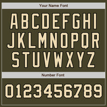 Load image into Gallery viewer, Custom Olive Cream-Black Authentic Two Tone Salute To Service Baseball Jersey