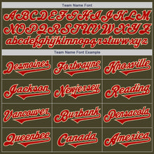 Load image into Gallery viewer, Custom Olive Red-Cream Authentic Two Tone Salute To Service Baseball Jersey
