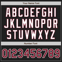 Load image into Gallery viewer, Custom Black Crimson-White Authentic Two Tone Baseball Jersey