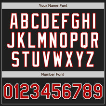 Load image into Gallery viewer, Custom Black Red-White Authentic Two Tone Baseball Jersey