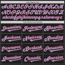 Load image into Gallery viewer, Custom Black Light Blue-Red Authentic Two Tone Baseball Jersey