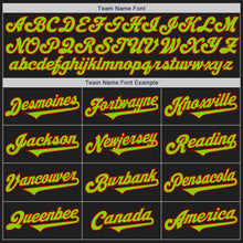 Load image into Gallery viewer, Custom Black Neon Green-Red Authentic Two Tone Baseball Jersey